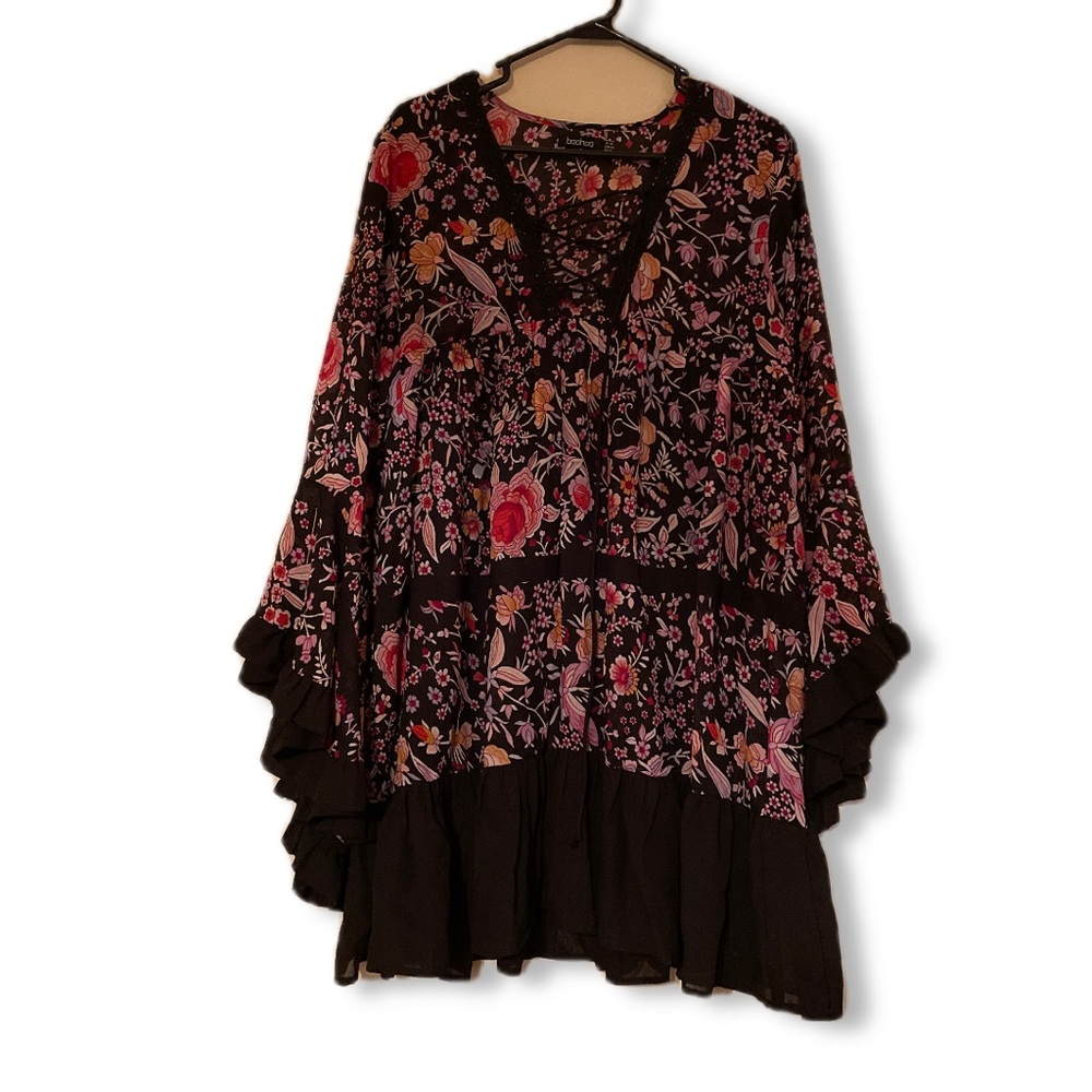Boohoo 70’s inspired dress